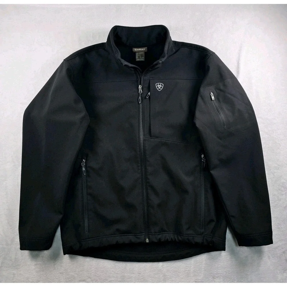 Ariat Jacket Mens L Vernon 2.0 Softshell Wind Water Resisant Outdoor Cowboy West